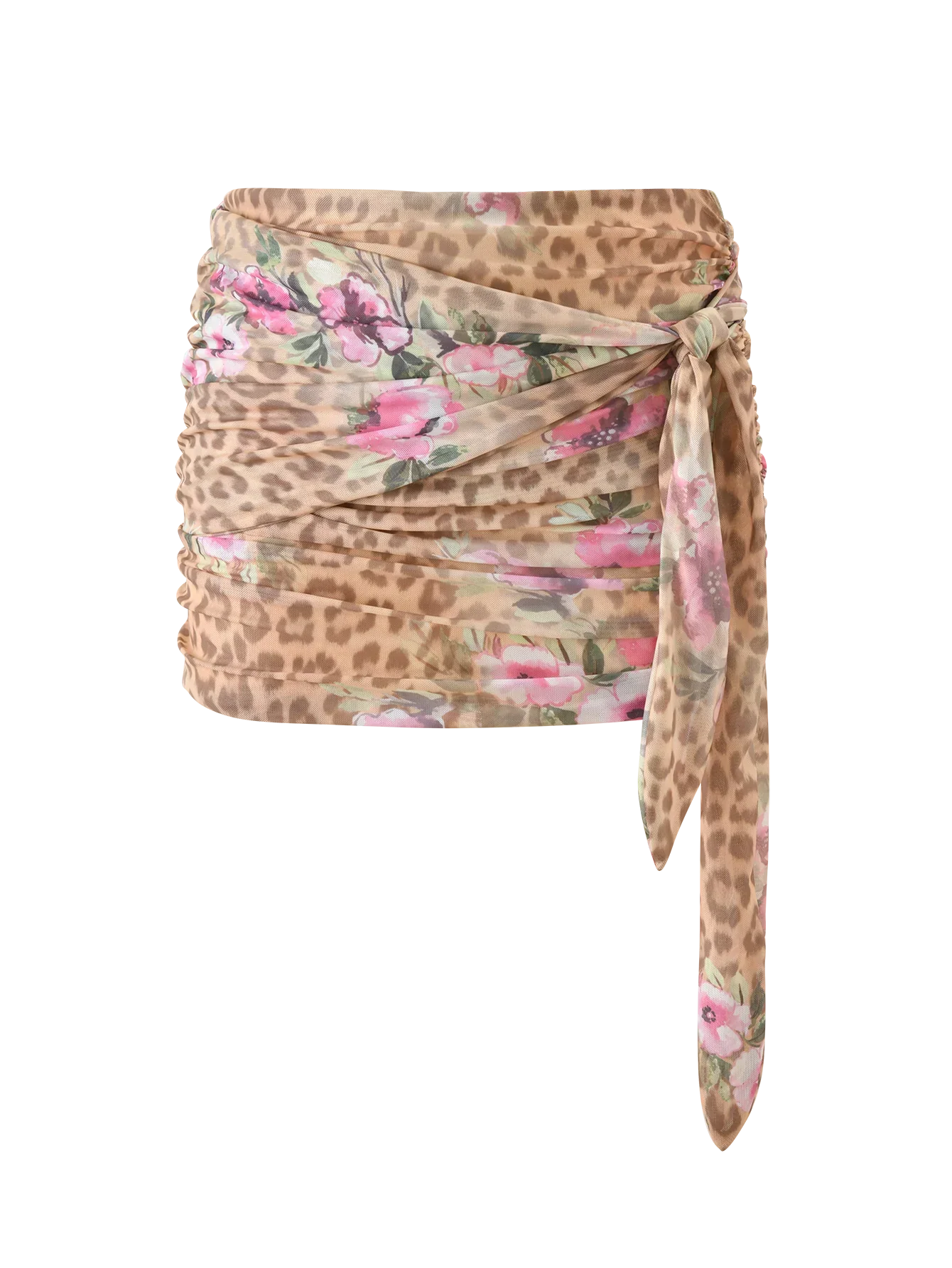 RISA MINI SKIRT LEOPARD FLORAL