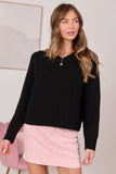 Fallon Black V Neck Sweater