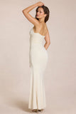 Deep V Neck Maxi Dress in Ivory