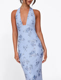 PHAEDRA MAXI DRESS BLUE FLORAL BLUE FLORAL