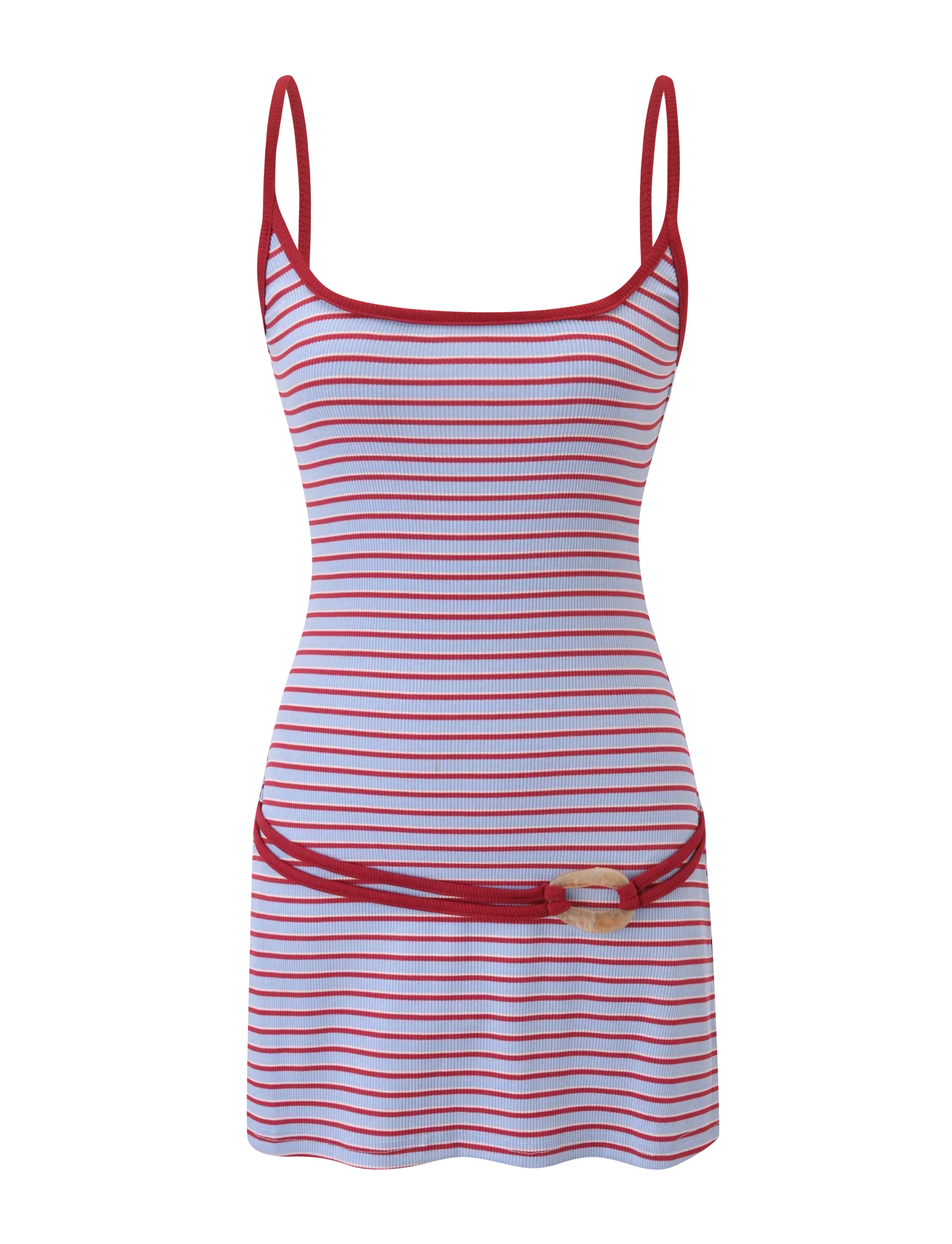 CELESTE MINI DRESS RED STRIPE
