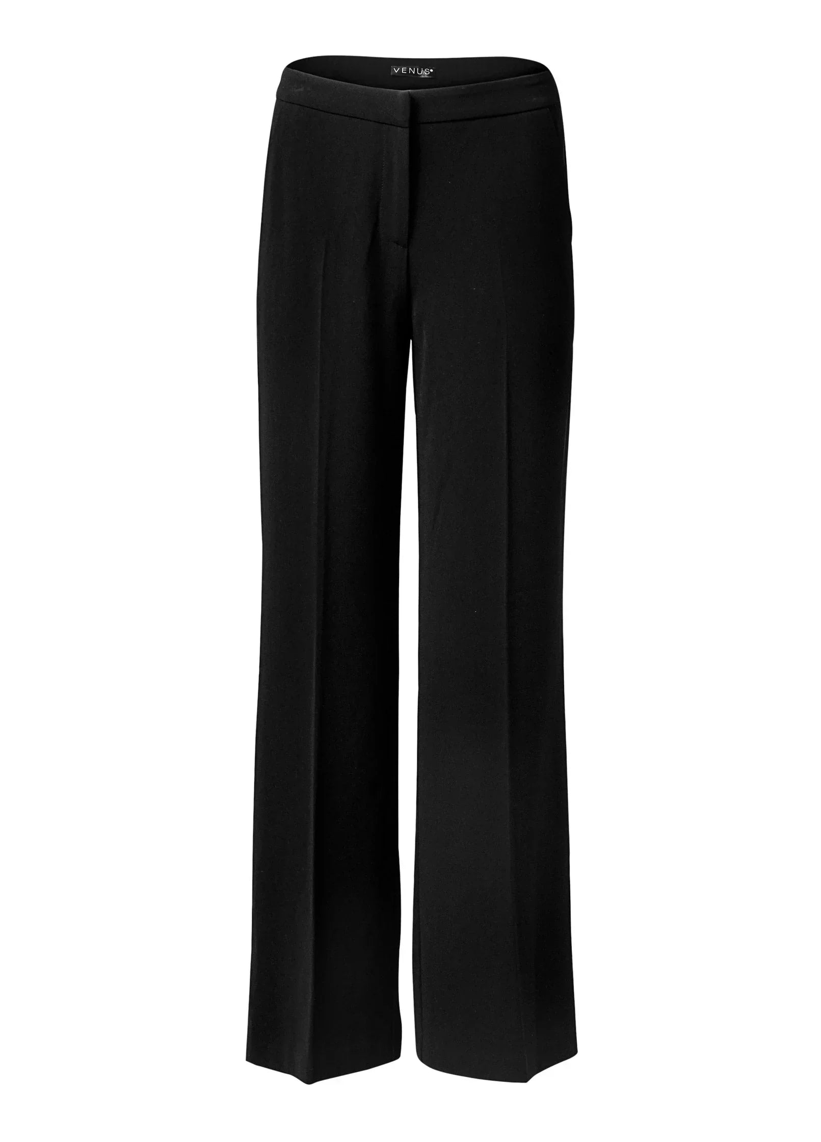 High Rise Wide Leg Trousers Jet Black