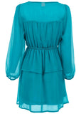 Sheer Beauty Mini Dress Teal