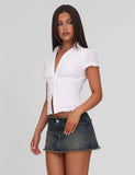 VALERIE SHORT SLEEVE SHIRT WHITE