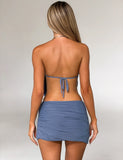 EVANNA MINI DRESS SLATE BLUE