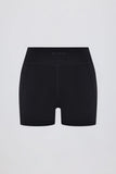 Soft Active V Waist Pocket Mini Shorts in Black