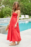 Kassie Red Strapless Maxi Dress SALE
