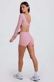 High Waist Mini Shorts in Mauve
