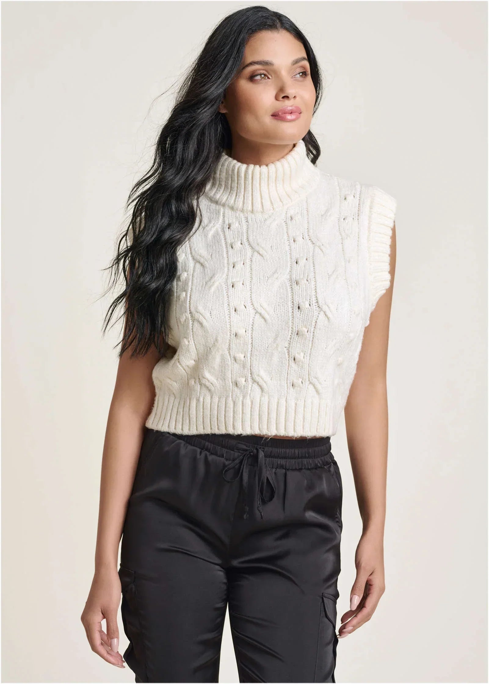 Cable Knit Sweater Cloud Dancer