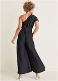One Shoulder Jumpsuit Black