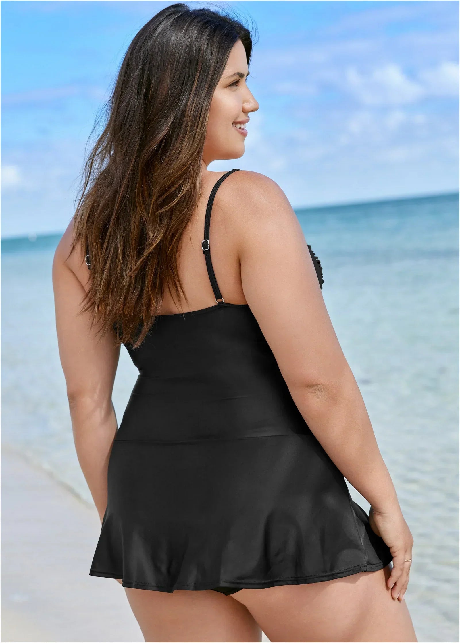 St Tropez Swim Dress Black Stone