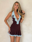 TALIYAH MINI DRESS CHOCOLATE