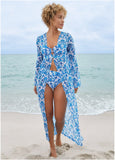 Sea Breeze Kimono Cover Up Delicate Floral