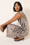 Shirred Mesh Dress