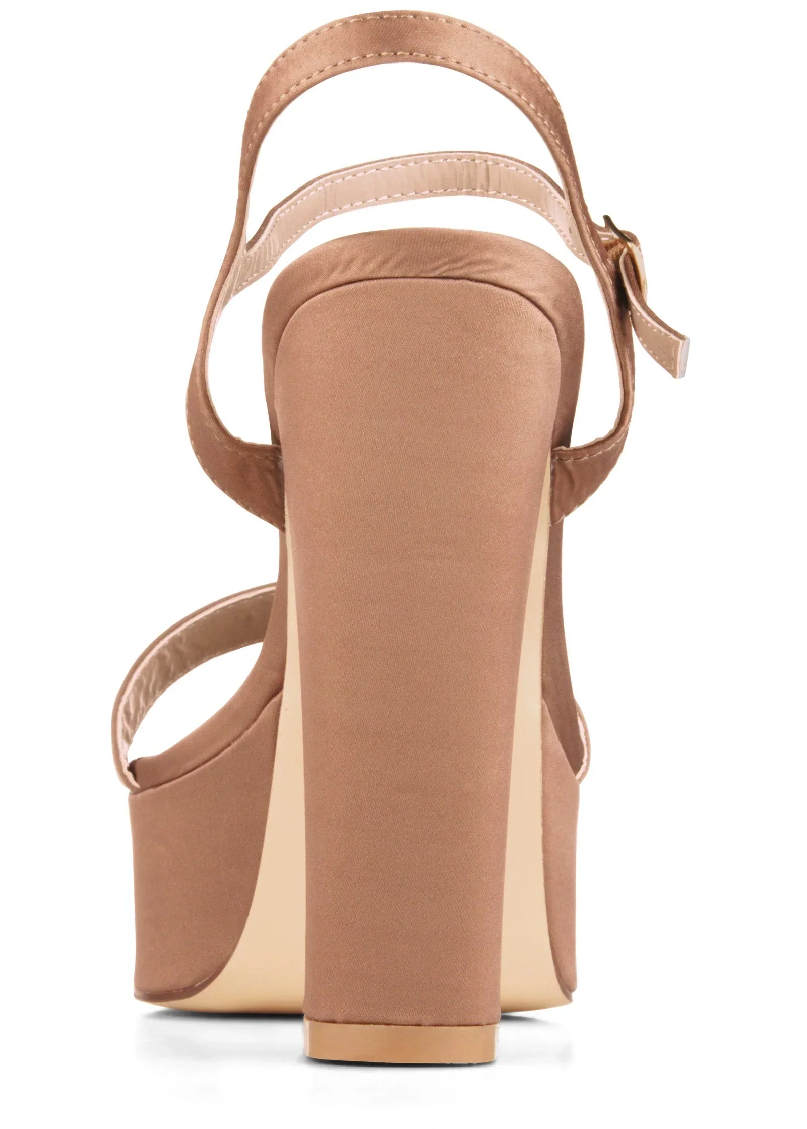 Platform Chunky Heels Tan