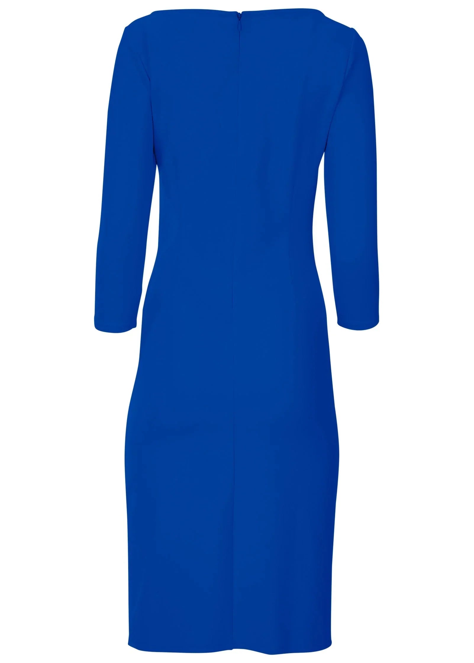 Ponte Ruched Dress Blue