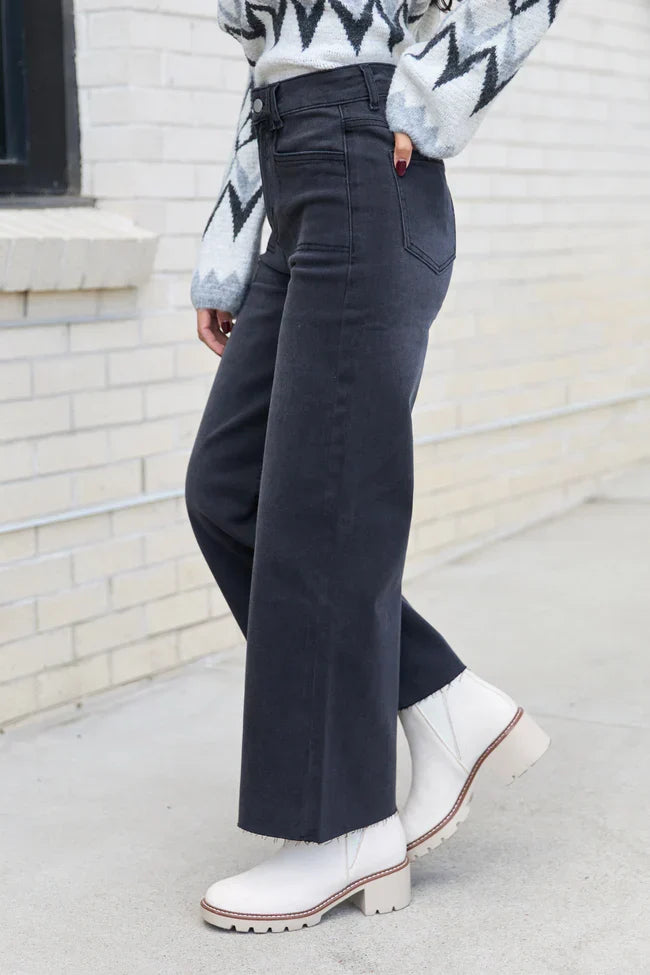 My Favorite Black Wide Leg Jeans