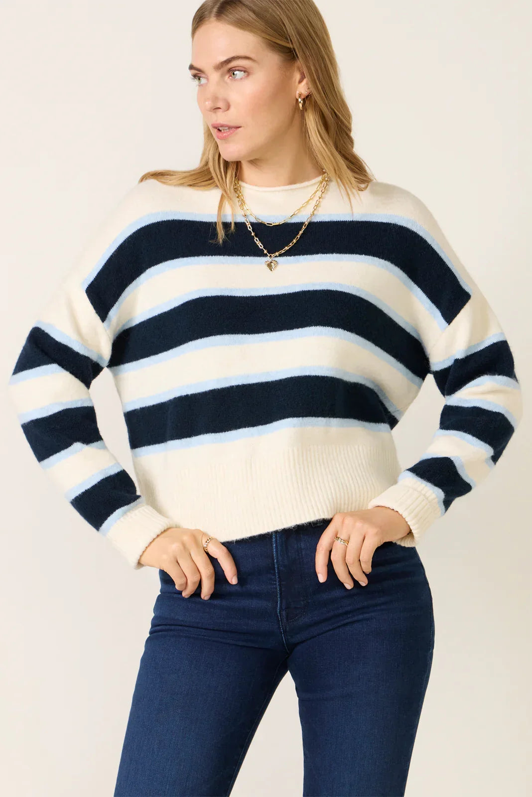 Mona Striped Long Sleeve Pullover