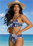 Tahiti Midi Bottom Contrast Bold Leaves