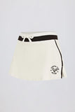 Terry Towelling Mid Rise Skort in Ivory