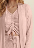 Ribbed 3 Piece Set Peach