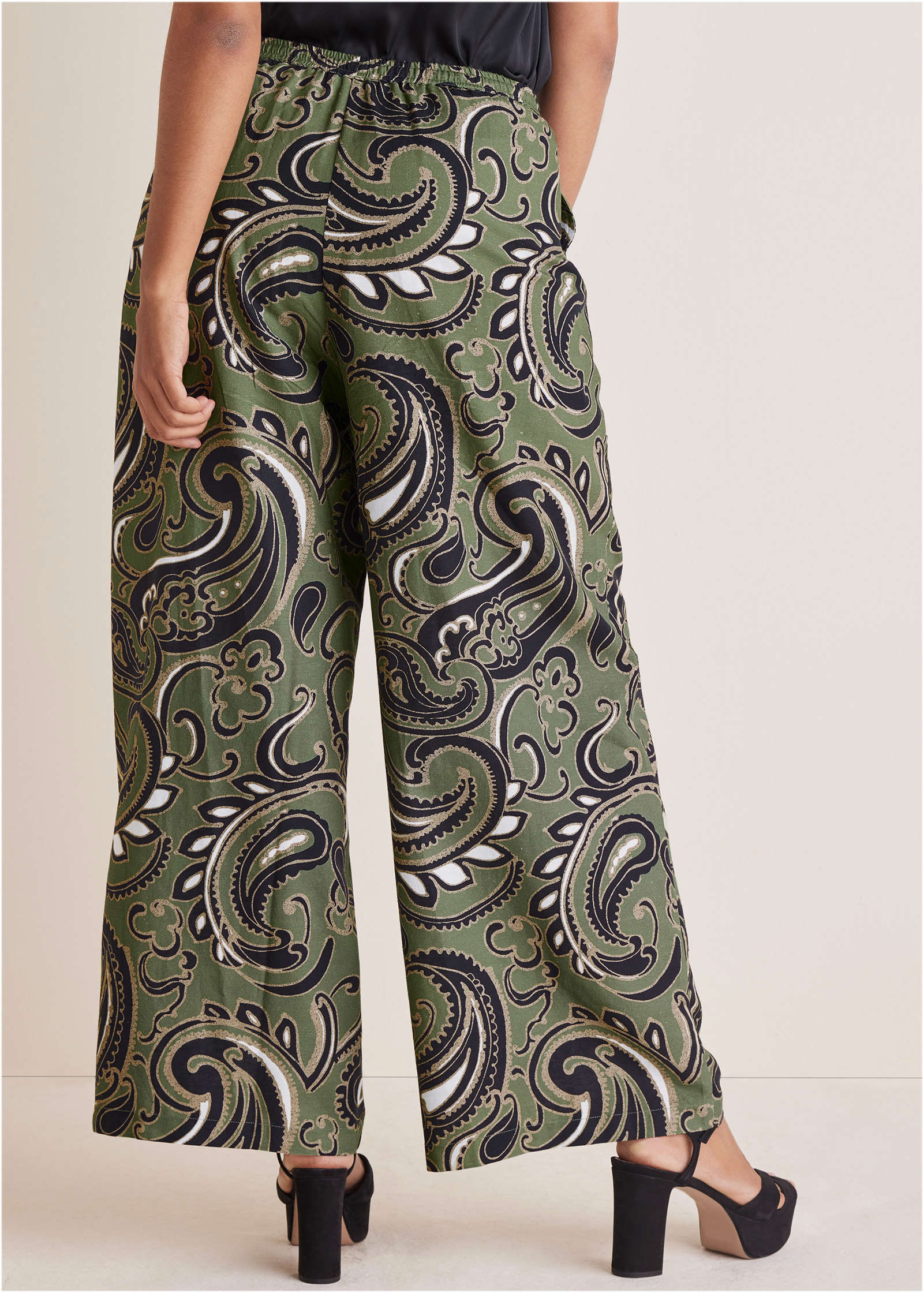 Linen Wide Leg Pant Large Splendid Paisley