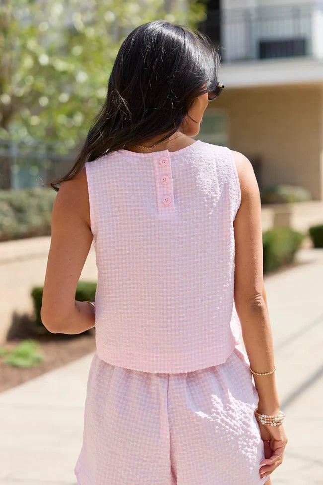 Erica Pink Gingham Skort Set SALE