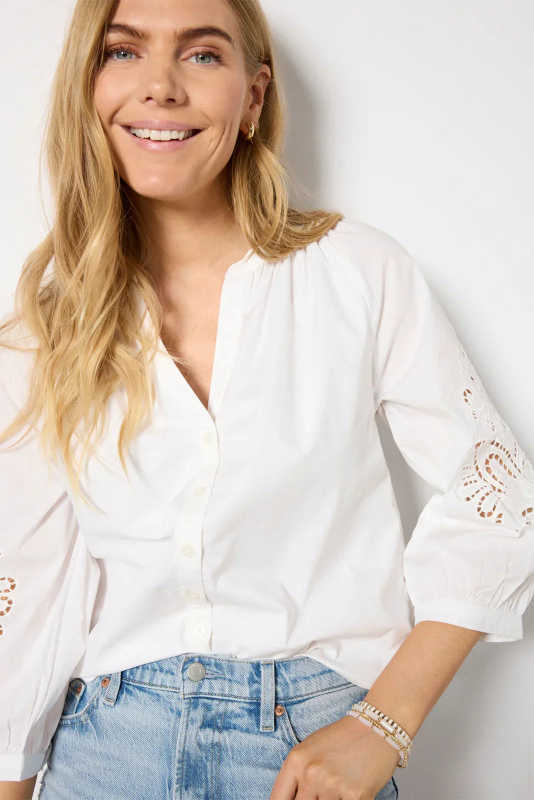 Ainsley Eyelet Sleeve Top
