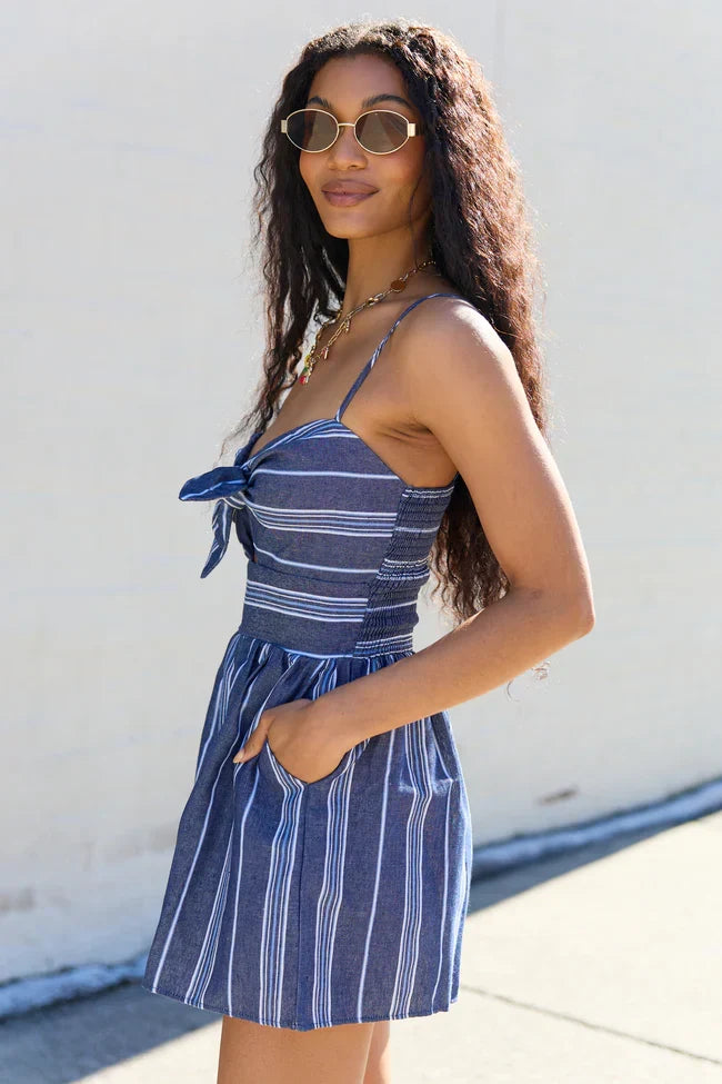 How I Feel Striped Romper