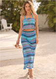 Crochet Maxi Skirt Starlight Blue Multi