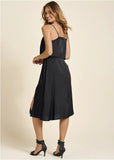 Overlay Midi Dress Jet Black