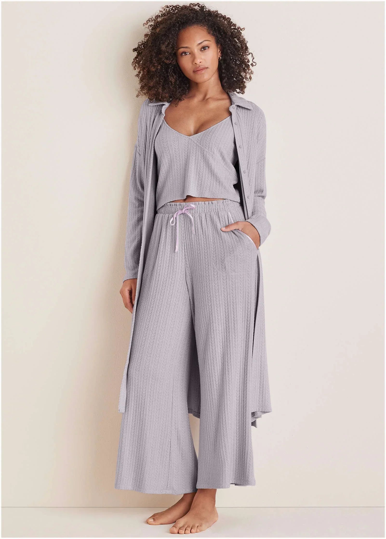 Brunch Knit 3 Piece Set Misty Lilac