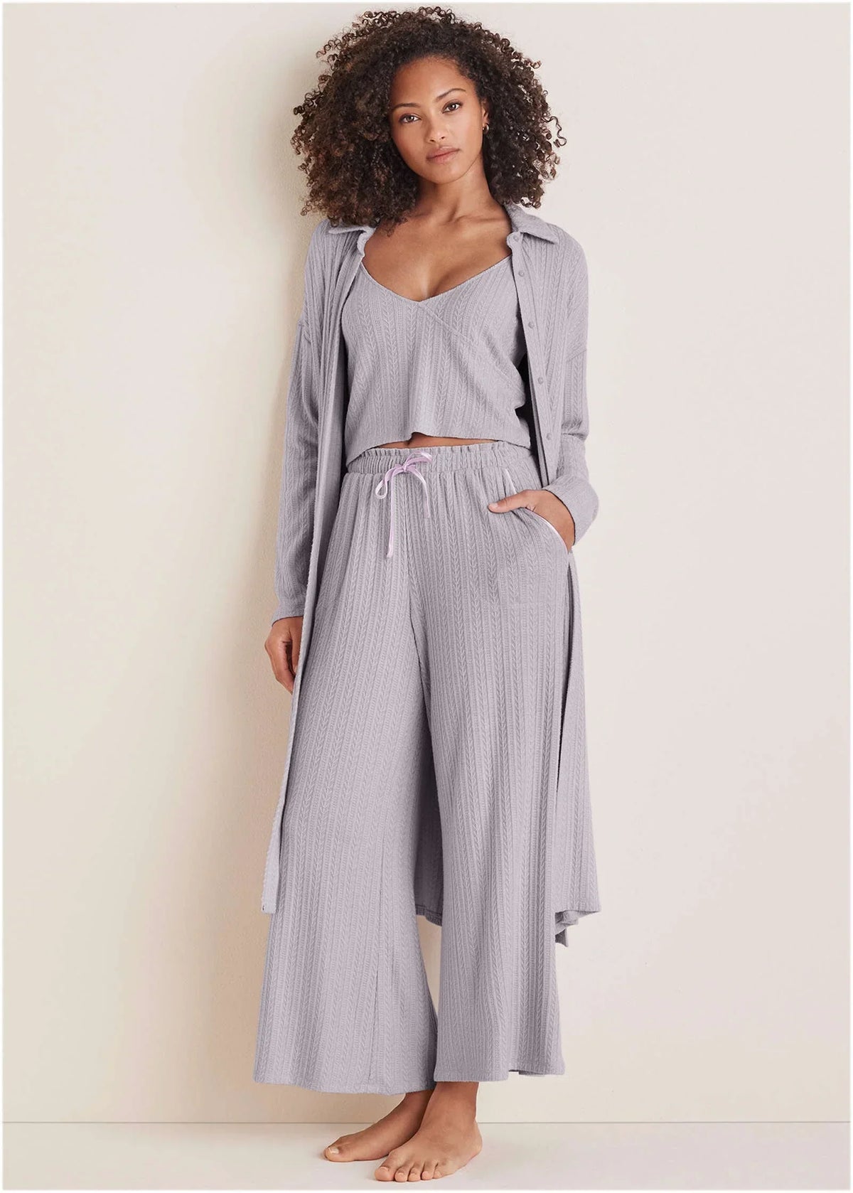 Brunch Knit 3 Piece Set Misty Lilac