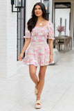 Through The Garden Pink Patch Print Skort