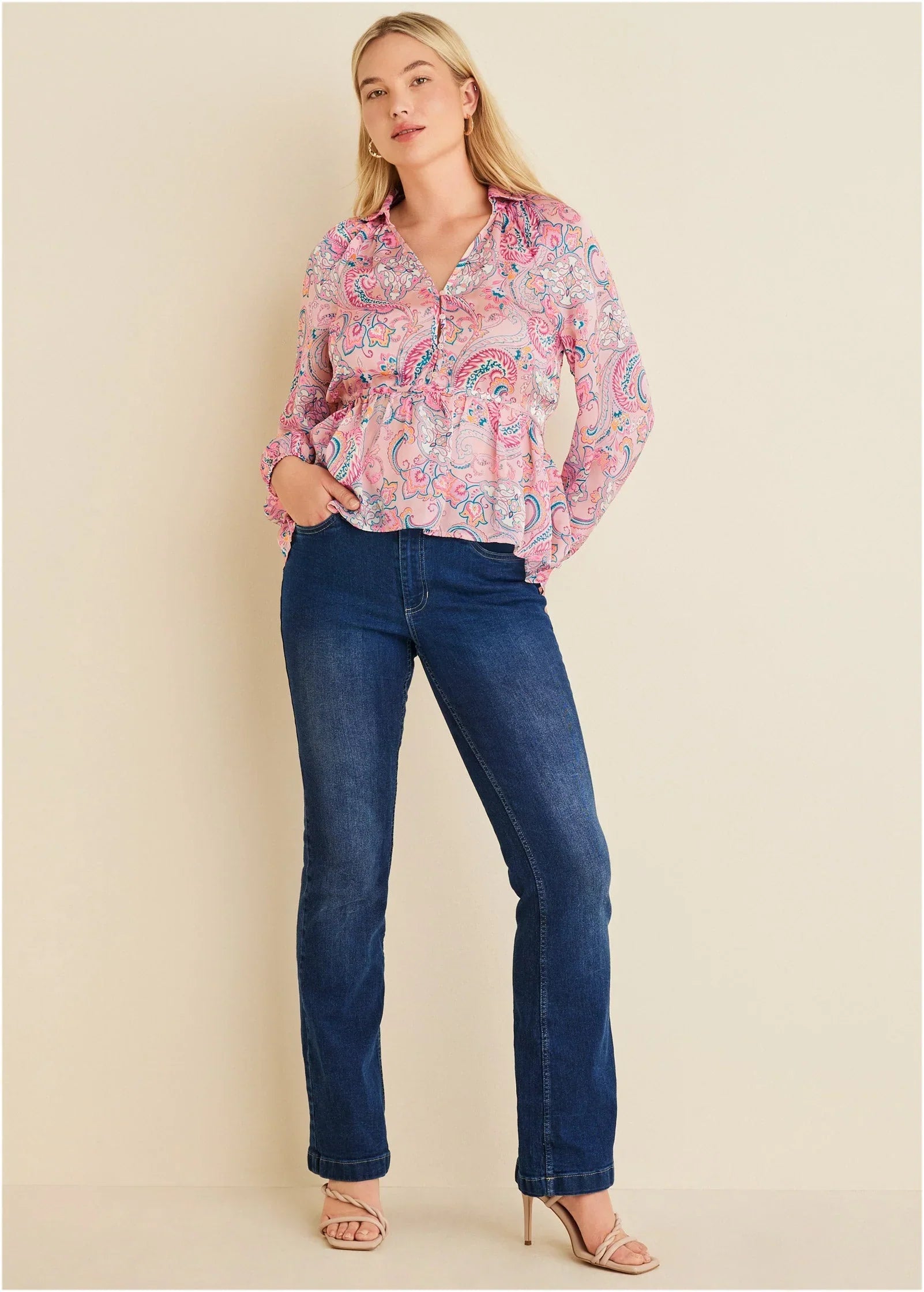 High Low Blouse Venetian Paisley