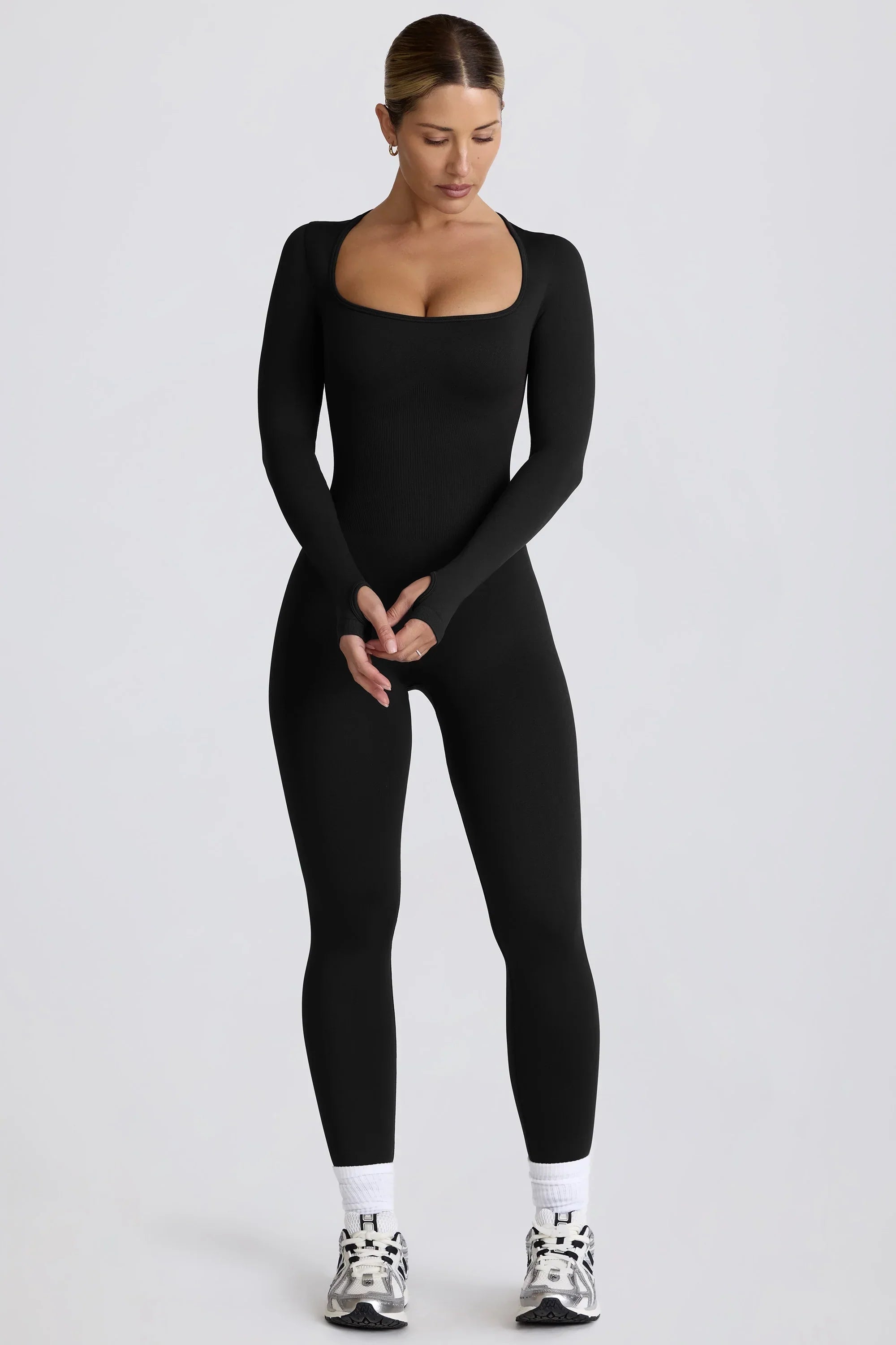 Super Sculpt Seamless Full Length Jumpsuit in Black