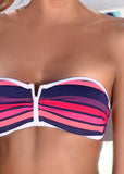Bandeau Bikini Top Sunburst Stripe