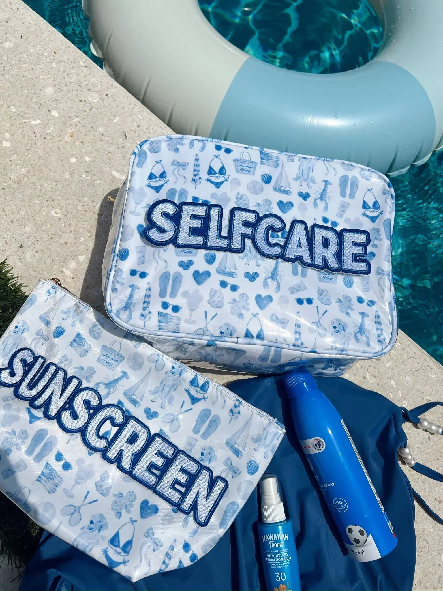 KenzKustomz Blue Americana Clear Coat XL Bag Self Care