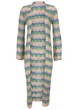 Pointelle Striped Duster Stripe Multi