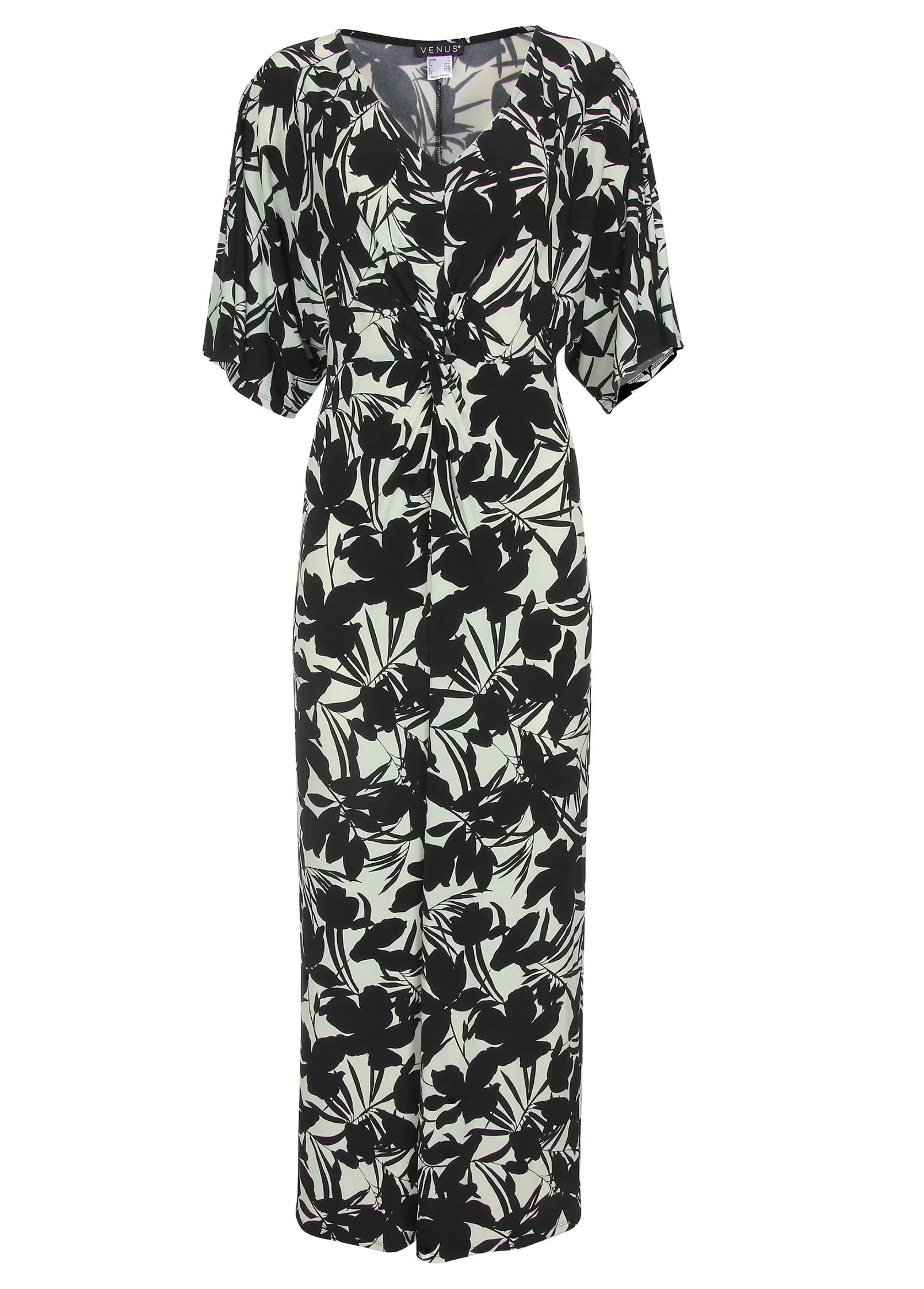 Twist Front Maxi Dress Exotic Shadow Floral