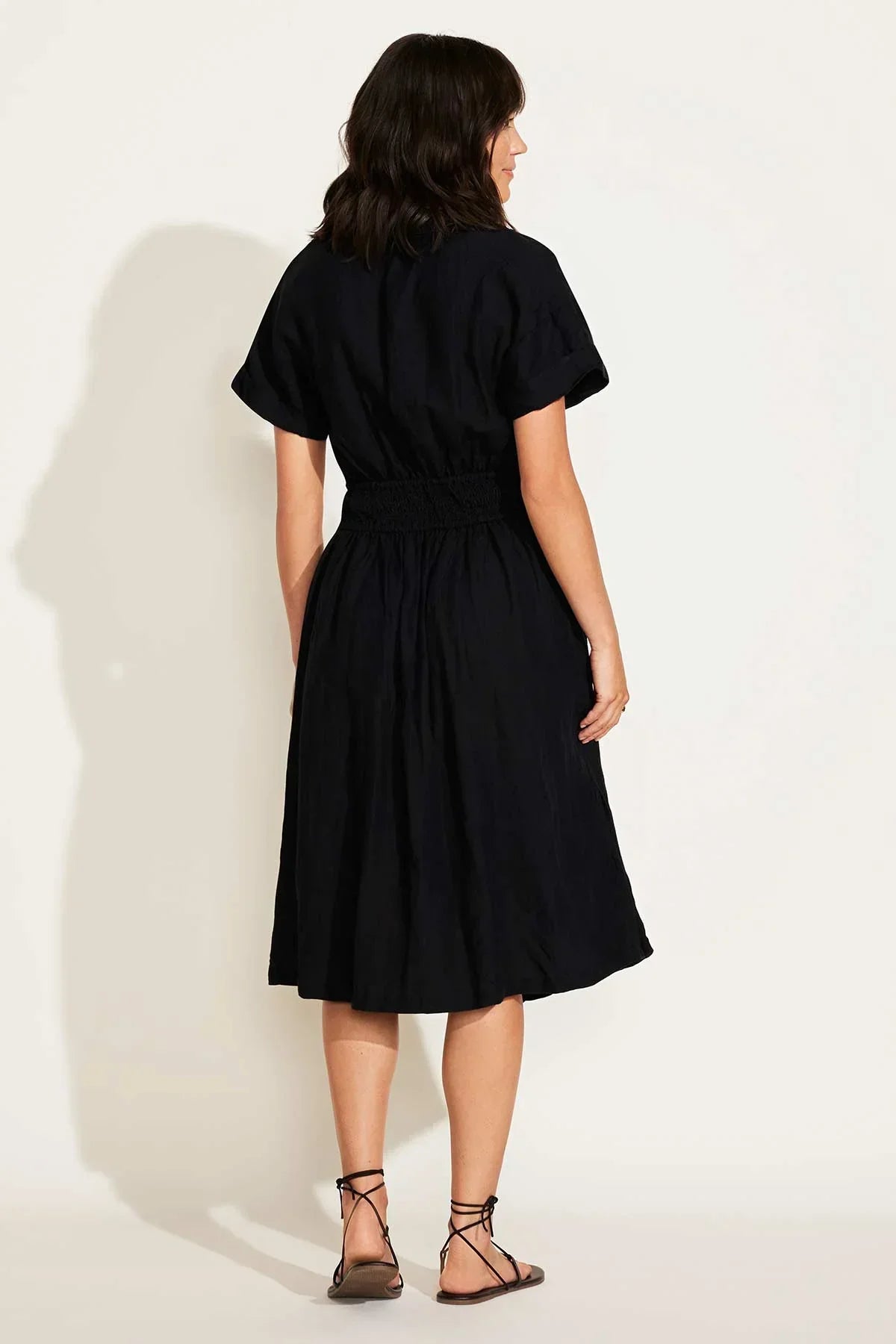 Playa Cut Out Dress Black EcoLinen