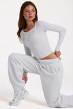 ButterCloud Layered Top in Grey Marl
