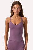 Soft Active Sweetheart Neck Tank Top in Dusk
