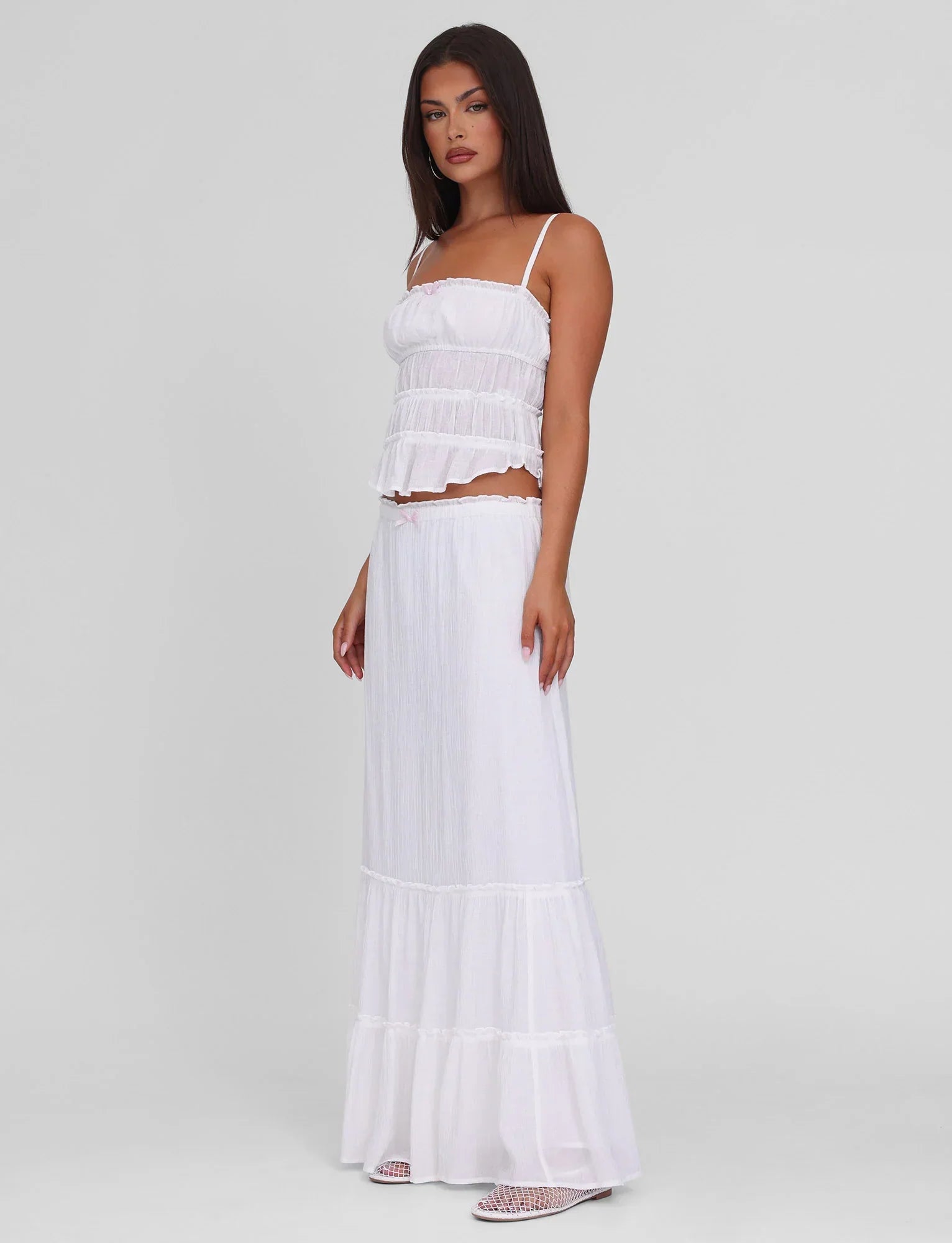 ASHLYNN MAXI SKIRT WHITE