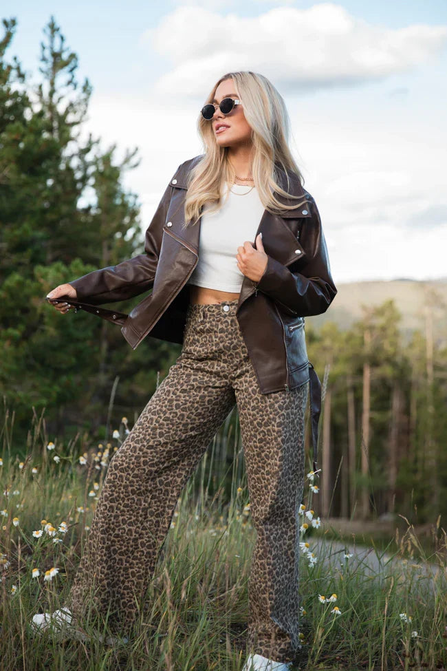 Wild Things Leopard Wide Leg Pants SALE