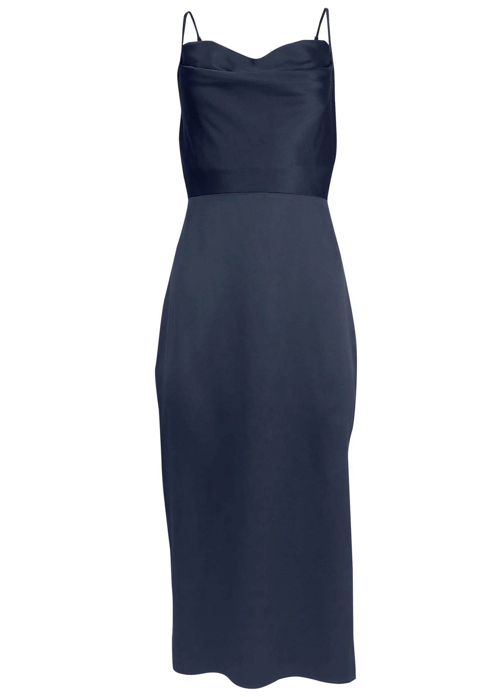 Cowl Neck Slip Dress Navy