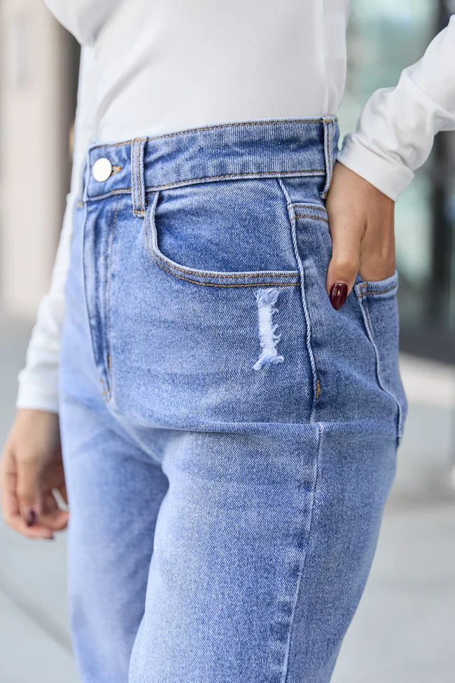 Storm Medium Wash Straight Leg Jeans