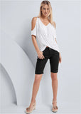 Long Jean Shorts Black