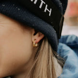 Times Square Reversible Hoop Earrings