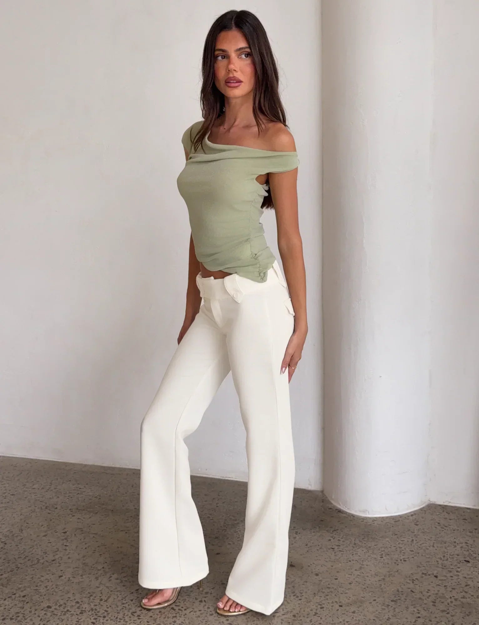 KITTIE PANT WHITE CREAM